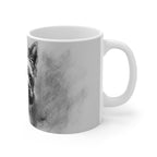 Yorkshire Terrier Charcoal Portrait Ceramic Mug 11oz | Premium Dog Art | Tritan