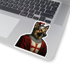 German Shepherd Medieval Knight Portrait Sticker, Dog Portrait Vinyl Decal, Kiss-Cut Sticker, German Shepherd Lover Gift