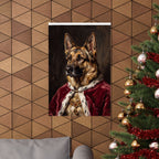 German Shepherd Kings & Queens Royal Portrait Matte Poster, Regal Dog Art Print, German Shepherd Lover Gift, Wall Art