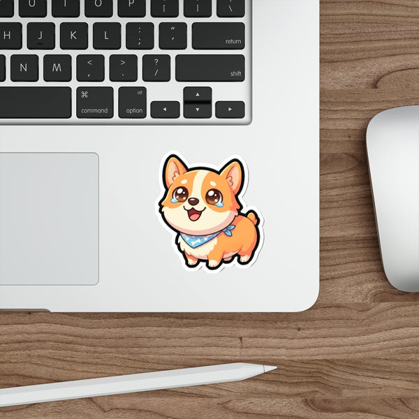 Chibi Corgi Sticker | Tritan — Lifestyle View
