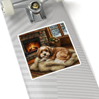 Acrylic Havanese - Winter Hearth | Kiss-Cut Stickers