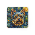 Yorkshire Terrier Post-Impressionist Oil Painting Coaster | Yorkie Gift for Dog Lovers
