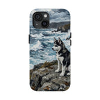 Siberian Husky Acrylic Gallery Print Coastal Cliffside Phone Case | Premium Dog Prints | Tritan — view 5 of 28