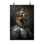German Shepherd Kings & Queens Royal Portrait Matte Poster, Regal Dog Art Print, German Shepherd Lover Gift, Wall Art