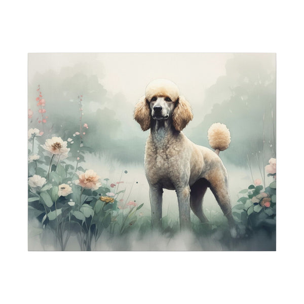 Poodle Watercolor Wall Art Canvas Print, Gift for Dog Lovers, Stretched Canvas Pet Art, Dog Mom Gift, Home Decor, Animal Painting
