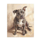 Blue Staffy — Painted Portrait Canvas