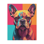 French Bulldog Pop Art Canvas Print, Frenchie Wall Art Decor, Dog Lover Gift, Pet Art for Home