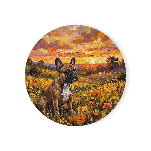 French Bulldog Sunset Prairie Gift Set — Mug + Coaster + Sticker | Tritan — Lifestyle View