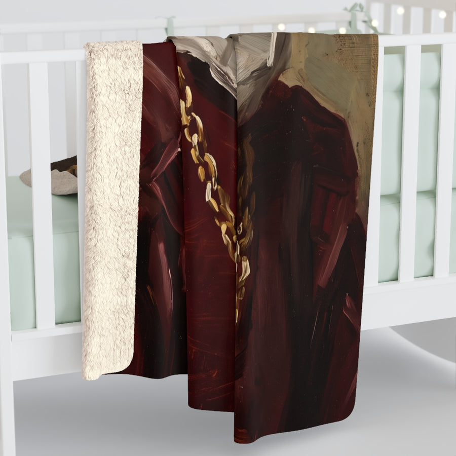 Shih Tzu Renaissance Royal Portrait Regal Throw Blanket | Premium Dog Art | Tritan