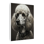 Poodle Charcoal Portrait Canvas Wall Art, Elegant Dog Lover Gift, Pet Owner Home Decor, Modern Animal Art Print for Dog Mom/Dad