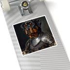 Rottweiler Medieval Knight Portrait Sticker, Dog Portrait Vinyl Decal, Kiss-Cut Sticker, Rottweiler Lover Gift