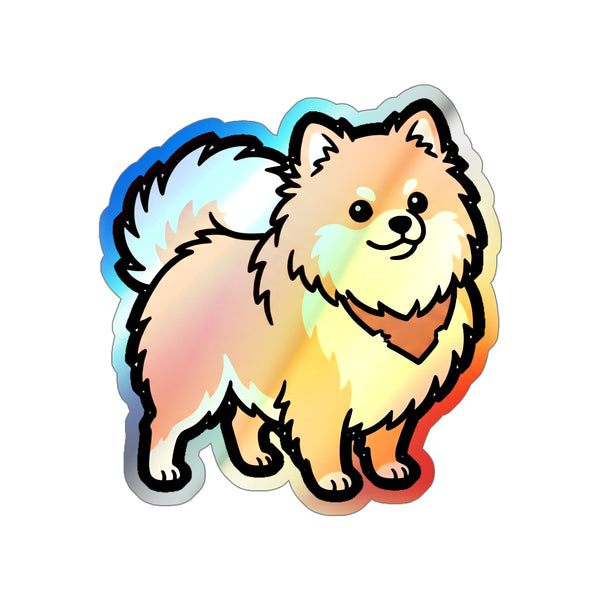 Pop Art Pomeranian Holo Sticker | Tritan