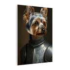 Yorkshire Terrier Medieval Knight Portrait Canvas Wall Art, Regal Dog Painting, Yorkshire Terrier Lover Gift, Stretched Canvas