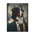 Bernese Mountain Dog Kings & Queens Royal Portrait Canvas Wall Art, Regal Dog Painting, Bernese Mountain Dog Lover Gift, Stretched Canvas