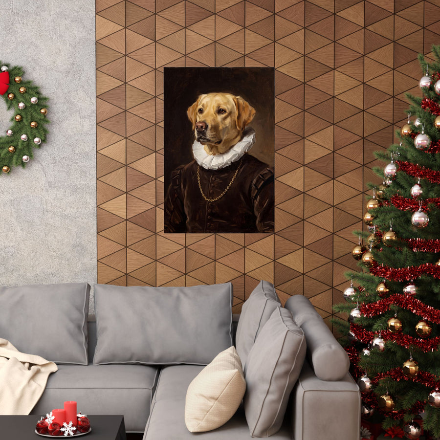 Labrador Retriever Renaissance Royal Portrait Matte Poster, Regal Dog Art Print, Labrador Retriever Lover Gift, Wall Art