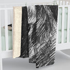Miniature Schnauzer Charcoal Portrait Sherpa Fleece Blanket | Dog Lover Gift