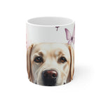 Labrador Retriever Watercolor Butterfly Bloom Gift Set — Mug + Coaster + Sticker | Tritan