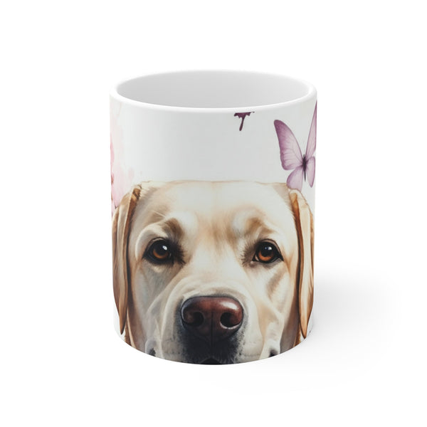 Labrador Retriever Watercolor Butterfly Bloom Gift Set — Mug + Coaster + Sticker | Tritan