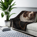Border Collie Renaissance Royal Portrait Throw Blanket | Premium Dog Art | Tritan