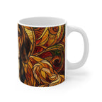 Beagle Stained Glass Warm Jewel Ceramic Mug 11oz | Dog Lover Gift