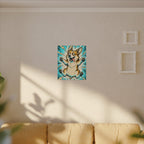 Corgi Pop Art Stretched Canvas Wall Art | Vibrant Corgi Decor Gift for Dog Lovers | Modern Pet Portrait