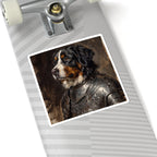 Bernese Mountain Dog Medieval Knight Portrait Sticker, Dog Portrait Vinyl Decal, Kiss-Cut Sticker, Bernese Mountain Dog Lover Gift