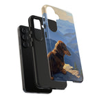 Dachshund Phone Case — Acrylic Dog Art | iPhone 17/16/15 & Samsung | Dog Lover Gift