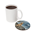 Acrylic Gallery Print Labrador Retriever - Coastal Cliffside | Cork Back Coaster — view 4 of 6