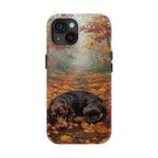 Acrylic Dachshund - Autumn Woods | Tough Phone Case