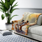 English Bulldog Watercolor Autumn Path Throw Blanket | Premium Dog Prints | Tritan — view 5 of 9