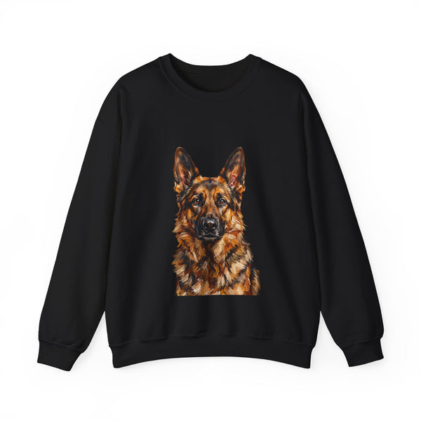 German Shepherd Sweatshirt | Painterly Dog Art Crewneck | German Shepherd Mom Gift | Cozy Pullover for Dog Lovers | Pet Portrait Apparel