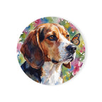 Beagle Watercolor Drink Coaster by Tritan — front studio view
