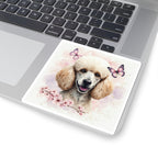 Poodle Watercolor Butterfly Bloom Kiss-Cut Stickers | Premium Dog Prints | Tritan — view 7 of 12
