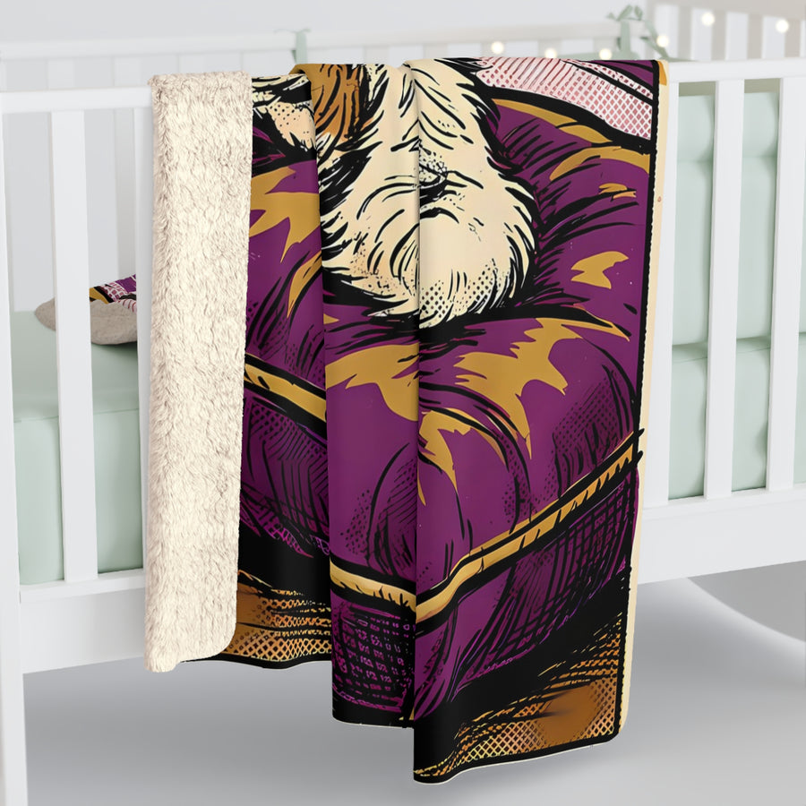 Shih Tzu Comic Pop Art Throw Blanket | Premium Dog Art | Tritan