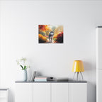 Siberian Husky Acrylic Painting Stretched Canvas Print | Dog Wall Art | Pet Lover Gift | Modern Home Decor for Dog Lovers