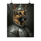 German Shepherd Kings & Queens Royal Portrait Matte Poster, Regal Dog Art Print, German Shepherd Lover Gift, Wall Art