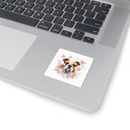 English Bulldog Watercolor Butterfly Bloom Kiss-Cut Stickers | Premium Dog Prints | Tritan — view 11 of 12