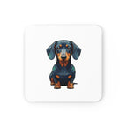 Dachshund Low Poly Cool Jewel Cork Back Coaster | Dog Lover Gift