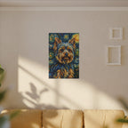 Yorkshire Terrier Post-Impressionist Oil Painting Canvas Wall Art | Yorkie Dog Lover Gift | Pet Decor for Home