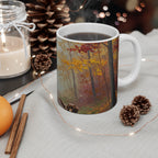 Acrylic Labrador Retriever - Autumn Woods | Ceramic Mug 11oz