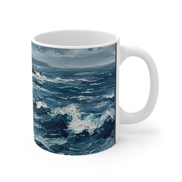 Labrador Retriever Acrylic Gallery Print Coastal Cliffside Coffee Mug | Premium Dog Prints | Tritan