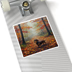 Acrylic Dachshund - Autumn Woods | Kiss-Cut Stickers