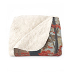 Acrylic Australian Shepherd - Autumn Woods | Sherpa Fleece Blanket