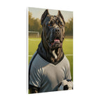 Cane Corso Oil Painting Soccer Portrait Canvas Wall Art | Dog Lover Gift | Athletic Pet Decor