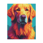 Golden Retriever Pop Art Canvas Print, Dog Wall Art Decor, Golden Mom Gift, Pet Portrait Art, Modern Dog Lover Gift Idea