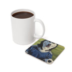 Siberian Husky Coaster Oil Painting Soccer Portrait | Dog Art Gift | Husky Decor for Dog Lovers