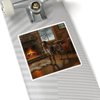 Acrylic German Shorthaired Pointer - Winter Hearth | Kiss-Cut Stickers