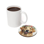 Golden Retriever Watercolor Cork Back Coaster | Dog Lover Gift