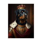 Rottweiler Kings & Queens Royal Portrait Matte Poster, Regal Dog Art Print, Rottweiler Lover Gift, Wall Art