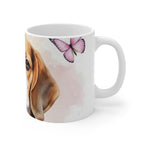 Beagle Watercolor Butterfly Bloom Coffee Mug | Premium Dog Prints | Tritan — view 3 of 4
